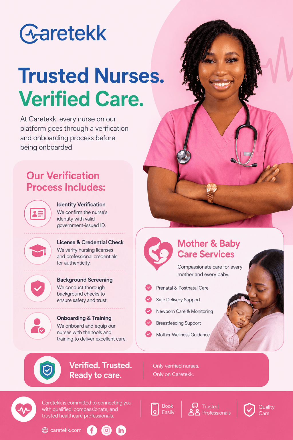 Trusted home-care nurse supporting a patient